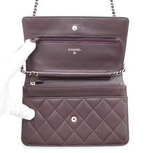 将图像加载到图库查看器中,CHANEL Matelasse Chain wallet PurpleA33814 Lambskin