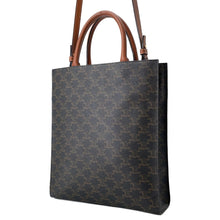 Load image into Gallery viewer, CELINE Vertical Cabas Tan191542 TriompheCanvas Leather Size Small