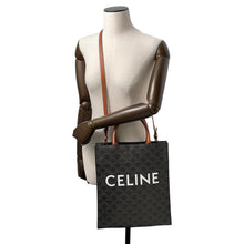 Load image into Gallery viewer, CELINE ★Vertical Cabas Tan191542 TriompheCanvas Leather Size Small