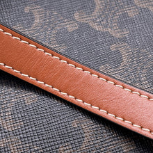 Load image into Gallery viewer, CELINE Tambour Triomphe Shoulder Tan195192 TriompheCanvas Leather Size Medium
