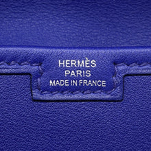 Load image into Gallery viewer, HERMES Jige Duo Blue Electric Swift Leather