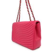 Load image into Gallery viewer, CHANEL ★Design Stitch Chain Shoulder Bag Pink Lambskin