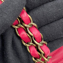 Load image into Gallery viewer, CHANEL ★Design Stitch Chain Shoulder Bag Pink Lambskin