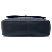 Load image into Gallery viewer, CHANEL ★Mademoiselle Single Flap Chain Shoulder Bag Black Caviar Leather Size 30