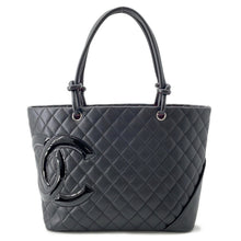 Load image into Gallery viewer, CHANEL Cambon line Tote Bag BlackA25169 Leather Size Large