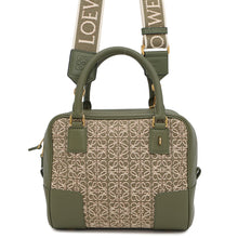 Load image into Gallery viewer, LOEWE Square Anagram Amazona GreenA039N10X02 Canvas Leather Size 19
