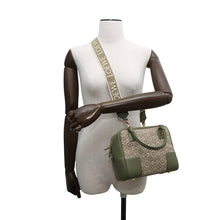 Load image into Gallery viewer, LOEWE ★Square Anagram Amazona GreenA039N10X02 Canvas Leather Size 19