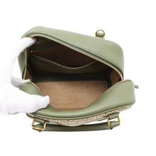 Load image into Gallery viewer, LOEWE ★Square Anagram Amazona GreenA039N10X02 Canvas Leather Size 19