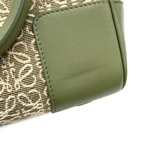 Load image into Gallery viewer, LOEWE Square Anagram Amazona GreenA039N10X02 Canvas Leather Size 19