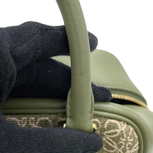 Load image into Gallery viewer, LOEWE Square Anagram Amazona GreenA039N10X02 Canvas Leather Size 19