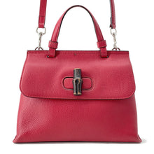 Load image into Gallery viewer, GUCCI Daily 2WAY Handbag Red370831 Bamboo Leather
