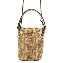 Load image into Gallery viewer, FENDI ★Montresor Gold8BS010 Straw Leather Size Mini