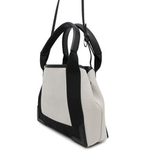 Load image into Gallery viewer, BALENCIAGA ★Navy Cabas Natural/Black390346 Canvas Size XS