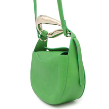 将图像加载到图库查看器中,Chloe Kiss Shoulder Bag Green Leather Size Small