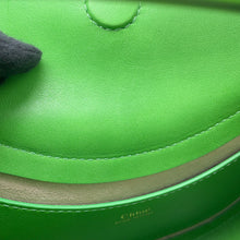 Load image into Gallery viewer, Chloe Kiss Shoulder Bag Green Leather Size Small