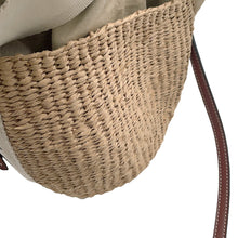 将图像加载到图库查看器中,Chloe Woody Small Basket BeigeCHC22SS381G55101 Straw Canvas