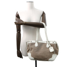 Load image into Gallery viewer, PRADA Logo jacquard handbag Beige/WhiteBR3417 Canvas Leather