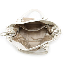 将图像加载到图库查看器中,PRADA Logo jacquard handbag Beige/WhiteBR3417 Canvas Leather
