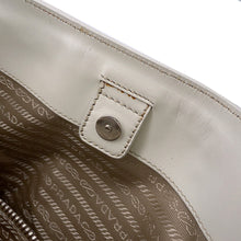 Load image into Gallery viewer, PRADA Logo jacquard handbag Beige/WhiteBR3417 Canvas Leather