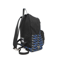 将图像加载到图库查看器中,PRADA ★Pistol Backpack Black/BlueVZ0066 Nylon