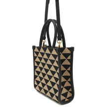 Load image into Gallery viewer, PRADA Symbol EmbroideryFabric Mini Bag Black/Beige1BA355 Canvas