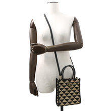 Load image into Gallery viewer, PRADA Symbol EmbroideryFabric Mini Bag Black/Beige1BA355 Canvas