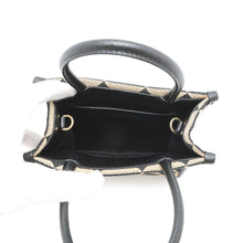 Load image into Gallery viewer, PRADA Symbol EmbroideryFabric Mini Bag Black/Beige1BA355 Canvas