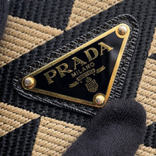 Load image into Gallery viewer, PRADA Symbol EmbroideryFabric Mini Bag Black/Beige1BA355 Canvas