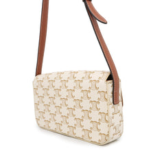 Load image into Gallery viewer, CELINE Claude Triomphe One Shoulder Bag White194142 PVC Calf Leather