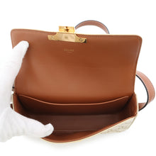Load image into Gallery viewer, CELINE Claude Triomphe One Shoulder Bag White194142 PVC Calf Leather