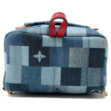 Load image into Gallery viewer, LOUIS VUITTON Palm Springs Backpack Blue/RedM45043 Monogram Denim Size MINI