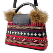 将图像加载到图库查看器中,LOUIS VUITTON Capucines Noir/Red/Multicolor Leather Fur