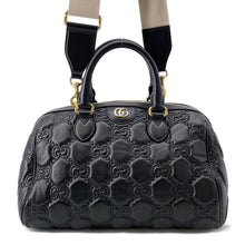 将图像加载到图库查看器中,GUCCI GGMatelasse 2wayTravel Bag Black702242 Leather