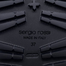 Load image into Gallery viewer, Sergio Rossi sr TWENTY BUCKLE Flat Sandals BlueB10390 Denim Crystal Size 37