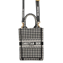 将图像加载到图库查看器中,Dior Book Tote Mini Phone Bag Vertical Black/WhiteS5555CZAE Canvas
