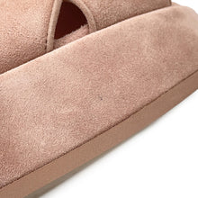 Load image into Gallery viewer, CHANEL EncreStrap Open Toe Platform Sandals Light PinkG45594 Suede rhinestone Size 38