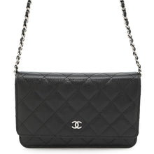 将图像加载到图库查看器中,CHANEL Chain wallet BlackAP0250 Caviar Leather