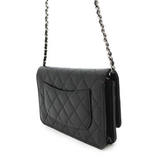 将图像加载到图库查看器中,CHANEL Chain wallet BlackAP0250 Caviar Leather