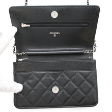 将图像加载到图库查看器中,CHANEL Chain wallet BlackAP0250 Caviar Leather