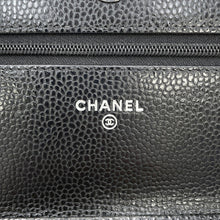 将图像加载到图库查看器中,CHANEL Chain wallet BlackAP0250 Caviar Leather