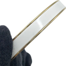 将图像加载到图库查看器中,MIUMIU ★Logo Bangle Size M White5JB408 Metal Enamel