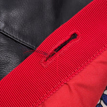 将图像加载到图库查看器中,GUCCI Leather Jacket Size 36 Black/Red/Navy Leather Cotton100%