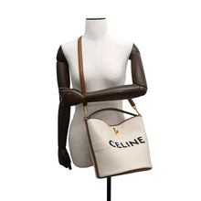 将图像加载到图库查看器中,CELINE bucket Natural/Tan195572 Canvas Leather Size 16