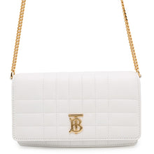 将图像加载到图库查看器中,BURBERRY Roller Clutch ChainShoulder White8066176 Leather