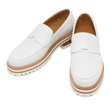 Load image into Gallery viewer, HERMES ★Ivy Mocassins Loafers White Leather Size 37H