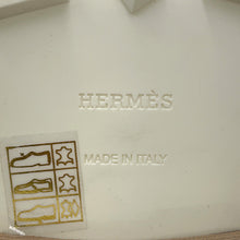 将图像加载到图库查看器中,HERMES Ivy Mocassins Loafers White Leather Size 37H