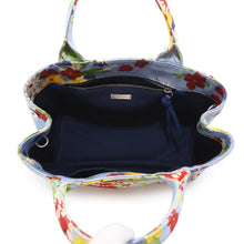 将图像加载到图库查看器中,MIUMIU ★Flower Handbag Light Blue/Multicolor5BG439 Canvas