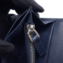 Load image into Gallery viewer, PRADA Folded Long Cloth Navy2M0836 Saffiano LeatherLeather