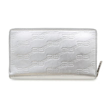 将图像加载到图库查看器中,BALENCIAGA Zip Around Long Wallet Silver717787 Leather