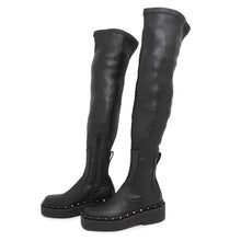 Load image into Gallery viewer, Valentino Garavani Studded long boots Black Leather Size 35